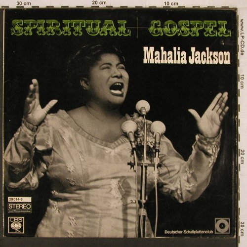 Jackson,Mahalia: Spiritual and Gospel, CBS, DSC Ed.(28 014-9), D, 1966 - LP - Y2268 - 7,50 Euro
