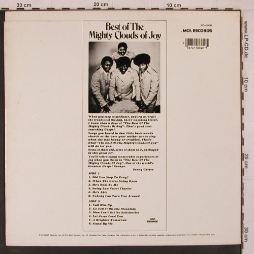 Mighty Clouds Of Joy: Best of The, ABC(28040), US, 1973 - LP - Y2360 - 7,50 Euro