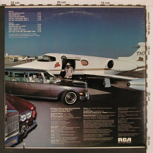 D.J.Rogers: On The Road Again, RCA (APL1-1697), US, co, 1976 Typ: LP Best.-Nr.: Y2403 Preis: 6,00 Euro