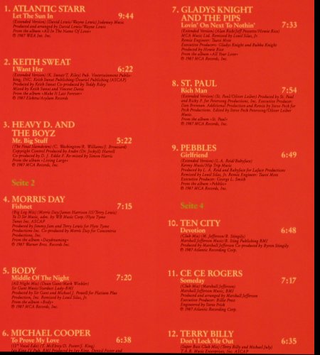 V.A.Soulbeat 1: Atlantic Starr...Terry Billy,12 Tr., WB (241 299-1), D, 1988 Typ: 2LP Best.-Nr.: Y2407 Preis: 7,50 Euro
