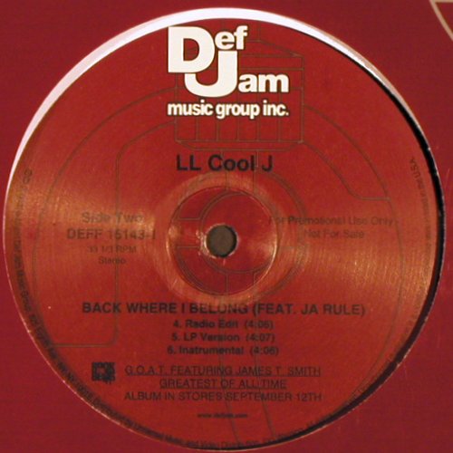 L.L.Cool J: Take It Off*3/Back Where I Belong*3, Def Jam, Promo (DEFF 15143-1), US, 2000 Typ: 12" Best.-Nr.: Y2499 Preis: 5,00 Euro