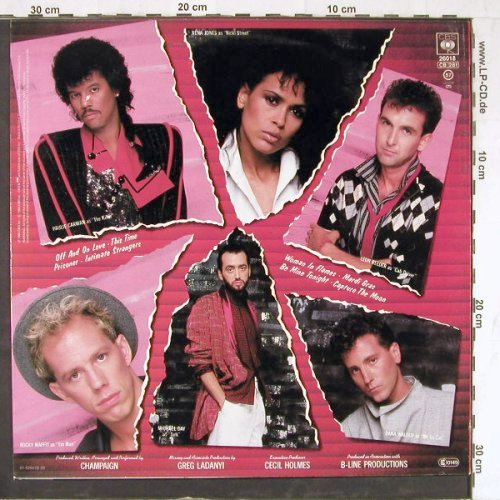 Champaign: Woman In Flames, CBS (CBS 26 018), NL, 1984 Typ: LP Best.-Nr.: Y2617 Preis: 6,00 Euro
