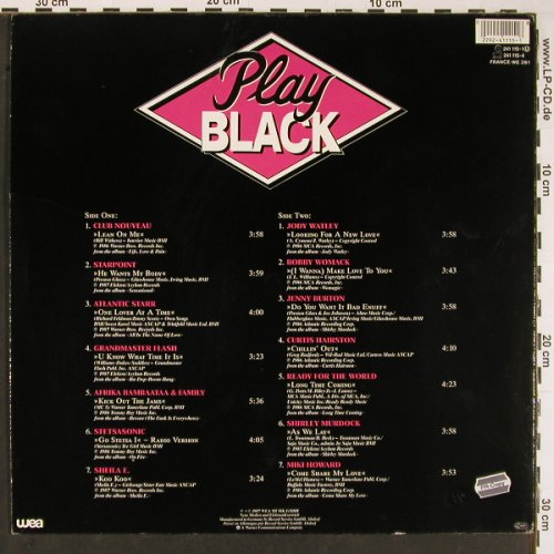 V.A.Play Black: Club Nouveau...Miki Howard, 14 Tr., WEA (241 115-1), D, 1987 Typ: LP Best.-Nr.: Y261 Preis: 5,00 Euro