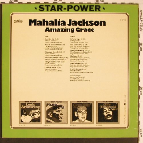 Jackson,Mahalia: Amazing Grace, Intercord(25 107-4 B), D, 1975 - LP - Y268 - 6,00 Euro