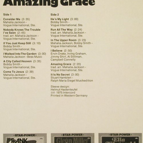 Jackson,Mahalia: Amazing Grace, Intercord (25 107-4 B), D, 1975 Typ: LP Best.-Nr.: Y268 Preis: 6,00 Euro