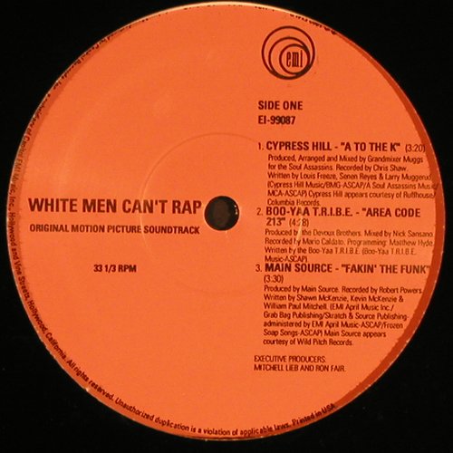 V.A.White Men Can't Rap: Cypress Hill, Gang Starr... Soundtr, EMI (EI-99087), US, LC, 1992 Typ: 12" Best.-Nr.: Y2961 Preis: 7,50 Euro