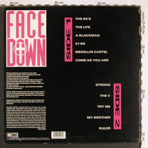 Face Down: Illegal Drugs really Hurt, Big Beat (BBL-4203), US, 1990 Typ: LP Best.-Nr.: Y2965 Preis: 17,50 Euro