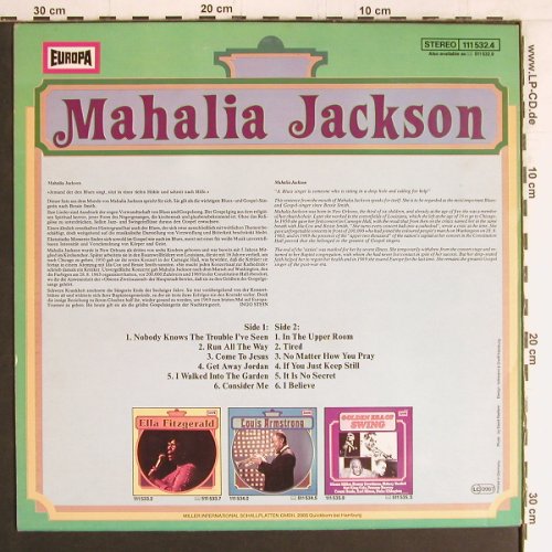 Jackson,Mahalia: Same, Europa(111 532.4), D, 1977 - LP - Y3016 - 6,00 Euro