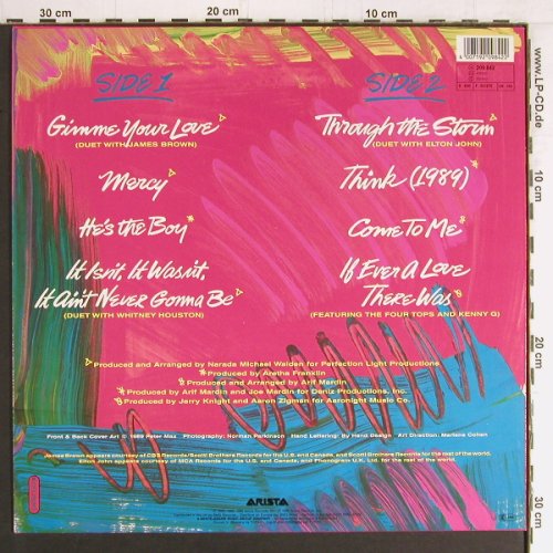 Franklin,Aretha: Through The Storm, Arista (209 842), D, 1989 Typ: LP Best.-Nr.: Y3094 Preis: 6,00 Euro