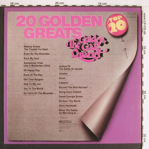Golden Gate Quartet: 20 Golden Greats, HörZu (058-32 980), D Typ: LP Best.-Nr.: Y3122 Preis: 6,00 Euro