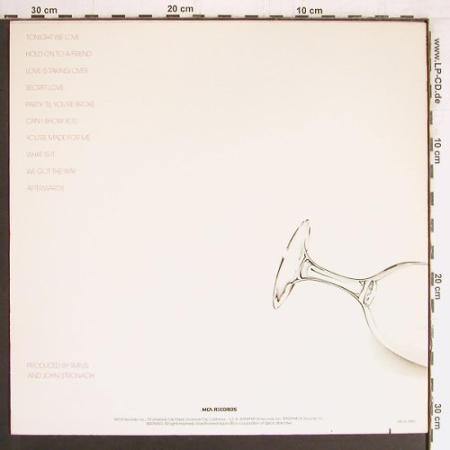 Rufus: Party'Til You're Broke, MCA (5159), US, co, 1981 Typ: LP Best.-Nr.: Y3223 Preis: 7,50 Euro