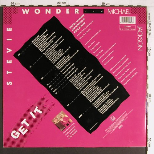 Wonder,Stevie & Michael Jackson: Get It*2 (edit/instrum.), Motown (ZT41884), D, 1988 Typ: 12" Best.-Nr.: Y3419 Preis: 4,00 Euro