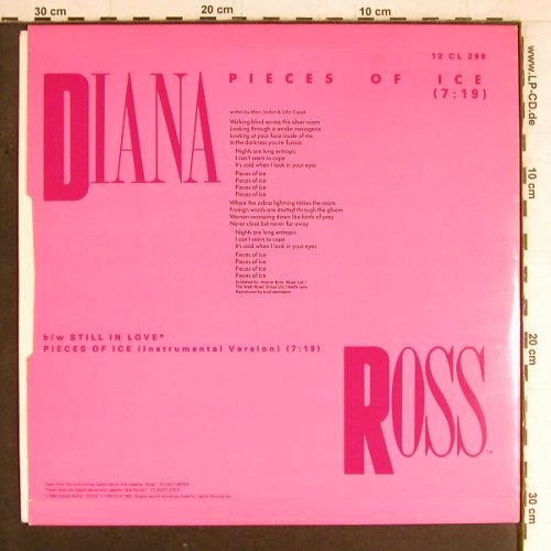 Ross,Diana: Pieces Of Ice*2 / Still in Love, Capitol (12 CL 298), D, 1983 Typ: 12" Best.-Nr.: Y3463 Preis: 3,00 Euro