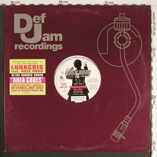 Ludacris: Area Codes*4, Def Jam, Promo (DEFR 15342-1), D, 2001 Typ: 12" Best.-Nr.: Y3487 Preis: 4,00 Euro
