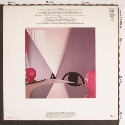 Withers,Bill: Watching You Watching Me, CBS (26200), NL, 1985 Typ: LP Best.-Nr.: Y3660 Preis: 6,00 Euro
