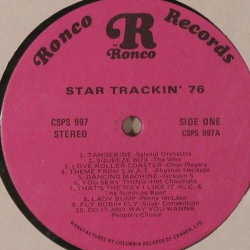 V.A.Star Trackin'76: Boddu Orch. .. The Who, 20 Tr., Ronco CSPS 9978 (R1976-2C), CDN, co, 1976 Typ: LP Best.-Nr.: Y3738 Preis: 7,50 Euro