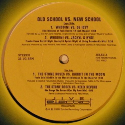 V.A.Old School vs.New School: Whodini.. / StoneRoses.., 4Tr., Jive Electro (JELEC-4), US, Promo, 1998 Typ: 12" Best.-Nr.: Y377 Preis: 4,00 Euro