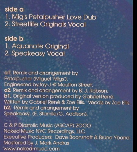 Aquanote: True Love*4, Naked Music (NM 010), US, 2000 Typ: 12" Best.-Nr.: Y3804 Preis: 6,00 Euro