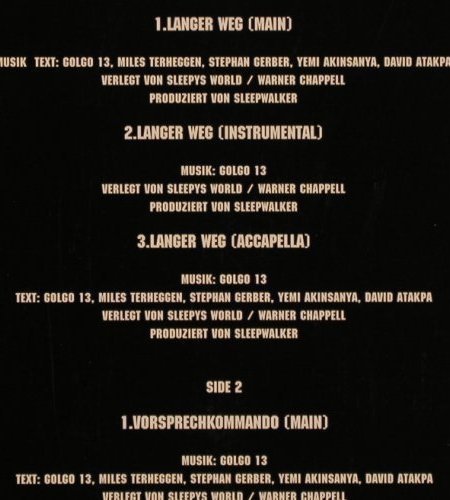 Hamburger Hill: Langer Weg*3 / Vorsprechkommando, WEA (PR 06842), D, 2002 Typ: 12" Best.-Nr.: Y4108 Preis: 4,00 Euro
