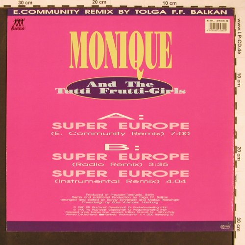 Monique & Tutti Frutti Girls: Super Europe*3, Edelton(EDL 2536-0), D, 1990 - 12inch - Y421 - 4,00 Euro