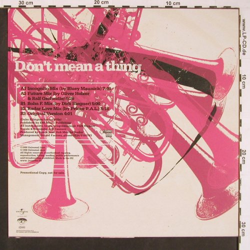 Space Jazz Dub Men: Don't Mean A Thing*5, Universal Jazz(Jazz006), EU, Promo, 1999 - 12inch - Y425 - 5,00 Euro