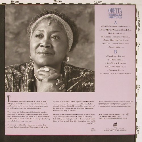 Odetta: Christmas Sprituals, m-/vg+, Pläne(88658), D, 1988 - LP - Y428 - 6,00 Euro