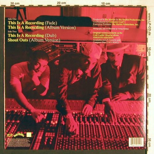 Grand Daddy I.U.: This is a Recording*3/Shout Outs, Cold Chillin (o-21 721), US, 1990 Typ: 12" Best.-Nr.: Y4327 Preis: 4,00 Euro