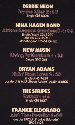 V.A.CBS Disco Promotion: Billy Ocean... Frankie Eldorado, CBS (SAMP 9), NL, 1980 Typ: LP Best.-Nr.: Y4630 Preis: 5,00 Euro