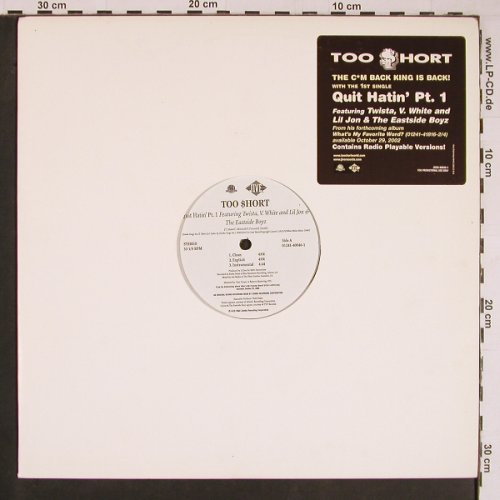 Too Short: Quit Hatin'Pt.1*3 / That's Right *3, Jive (01241-40046-1), US, Promo, 2002 Typ: 12" Best.-Nr.: Y467 Preis: 4,00 Euro