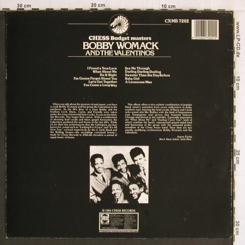Womack,Bobby and the Valentinos: Same, m-/m-, Chess (CXMB 7202), UK, Ri, 1984 Typ: LP Best.-Nr.: Y6077 Preis: 5,00 Euro