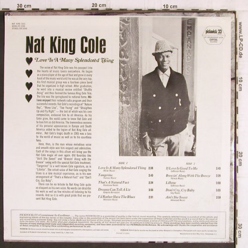 Cole,Nat King: Love is a many Splendored Thing, Pickwick (SPC-3046), US, sealed Typ: LP Best.-Nr.: Y6180 Preis: 9,00 Euro