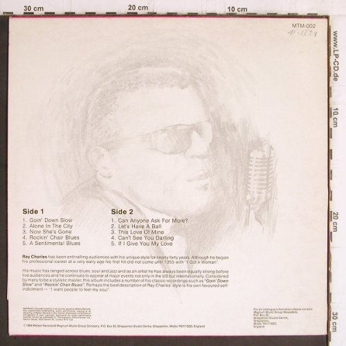 Charles,Ray: Goin'Down Slow, m-/vg+, Meteor (MTM-002), UK, Ri, 1984 Typ: LP Best.-Nr.: Y6229 Preis: 5,00 Euro