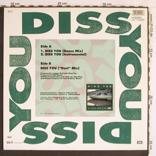 King Tee: Diss you *3, Capitol (20 4145 6), D, 1990 Typ: 12" Best.-Nr.: Y6291 Preis: 4,00 Euro