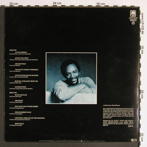 Jones,Quincy: The Best, m /vg+, AM (LH 68542), D, 1982 Typ: LP Best.-Nr.: Y6370 Preis: 6,00 Euro