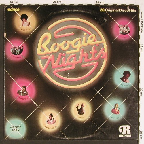 V.A.Boogie Nights: Abba...Wild Cherry, m-/vg+, woc, Ronco (RTL 2027), UK, 1978 Typ: LP Best.-Nr.: Y7263 Preis: 4,00 Euro