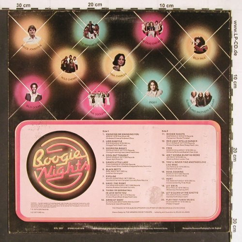 V.A.Boogie Nights: Abba...Wild Cherry, m-/vg+, woc, Ronco (RTL 2027), UK, 1978 Typ: LP Best.-Nr.: Y7263 Preis: 4,00 Euro