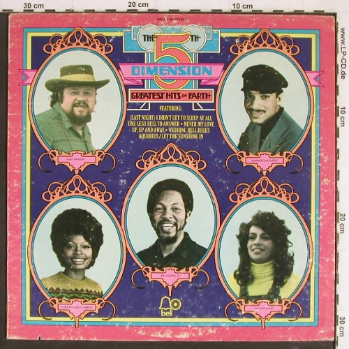5th Dimension: Greatest Hits On Earth, m /vg+, Bell (1106), US, co, 1972 Typ: LP Best.-Nr.: Y7288 Preis: 6,00 Euro
