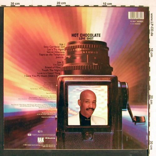 Hot Chocolate: Love Shot, RAK (1653831), EEC, 1983 Typ: LP Best.-Nr.: Y7382 Preis: 6,00 Euro