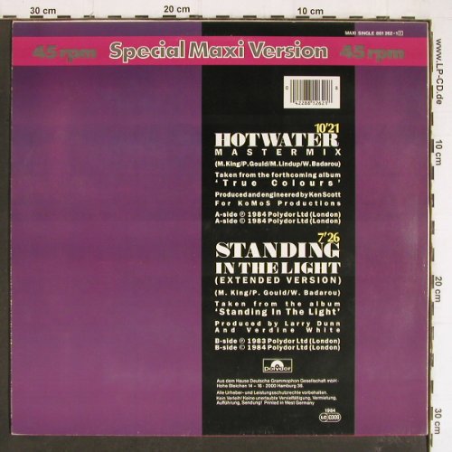 Level 42: Hotwater(10:21)/ Standing i.t.Light, Polydor (881 262-1), D, 1984 Typ: 12" Best.-Nr.: Y7399 Preis: 3,00 Euro