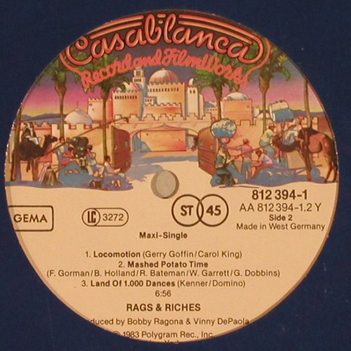 Rags & Riches: El Watusi La Bamba+3, Disco Mix, Casablanca (812 394-1), D, 1983 Typ: 12" Best.-Nr.: Y7409 Preis: 3,00 Euro
