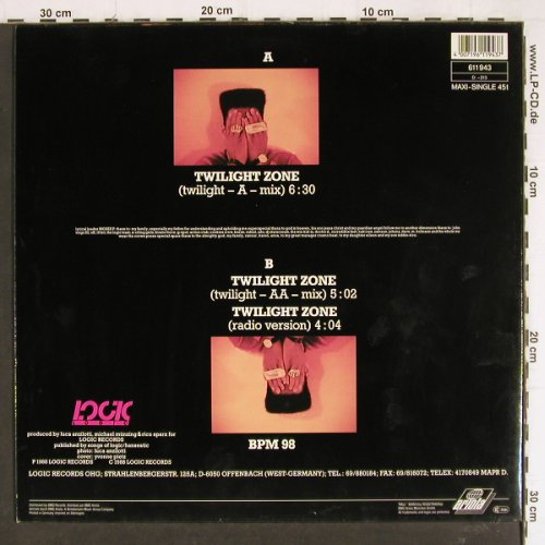 Moses P.: Twilight Zone*3 (twilight-A-Mix), Logic(611 943), D, 1989 - 12inch - Y7667 - 4,00 Euro