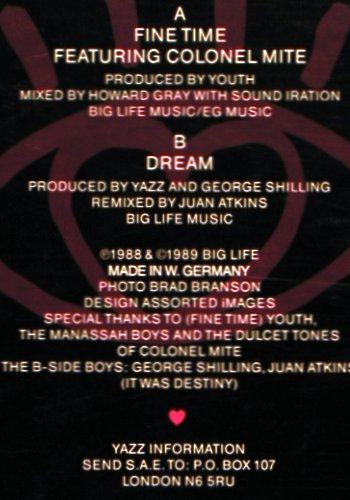Yazz: Fine Time/Dream, blue vinyl, Blow Up(INT 125.757), D, 1989 - 12inch - Y7750 - 3,00 Euro