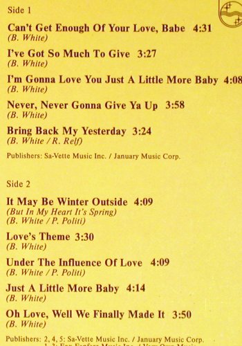 White,Barry & Love Unlimited: Grand Gala, Philips (6370 221), NL, 1973 Typ: LP Best.-Nr.: Y7777 Preis: 6,00 Euro