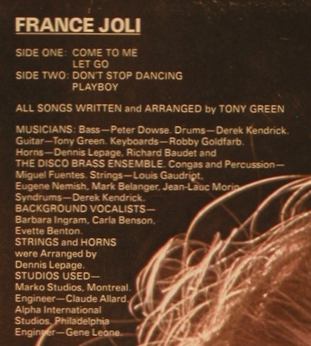 Joli,France: Same, m /vg+, Dreyfus (FDM 18102), F, 1979 Typ: LP Best.-Nr.: Y7831 Preis: 7,50 Euro