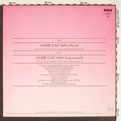 Kitt,Eartha: Where Is My Man*2,6:24vocal,instr., RCA (PC 69081), D, 1983 Typ: 12" Best.-Nr.: Y7842 Preis: 4,00 Euro
