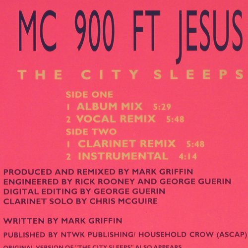 MC 900 FTJesus: The City Sleeps *4, Nettwerk (NET 037), NL, 1991 Typ: 12" Best.-Nr.: Y7994 Preis: 9,00 Euro