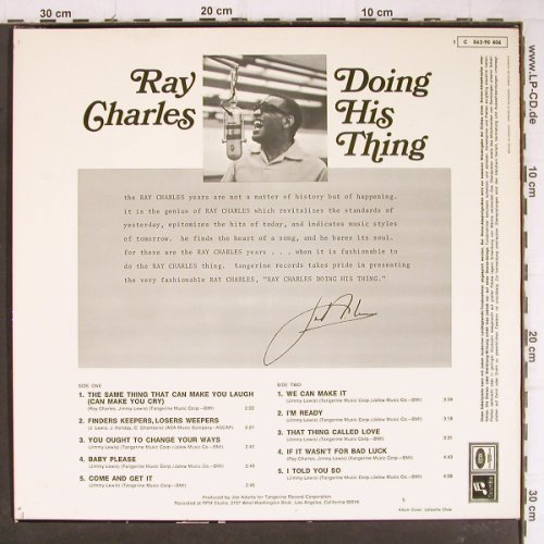 Charles,Ray: Doing HIS Thing, EMI Columbia (C 062-90 406), D Typ: LP Best.-Nr.: Y8611 Preis: 9,00 Euro