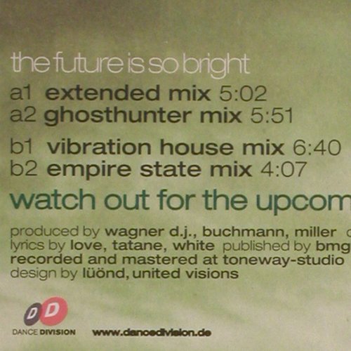 C-Block: The Future is so bright*4, Dance Division (DAD 669261 6), EU, 2000 Typ: 12" Best.-Nr.: Y9137 Preis: 4,00 Euro
