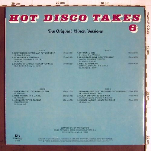 V.A.Hot Disco Takes Vol.6: Original 12" Versions, Foc, Ramshorn (RHR 2-6013), NL, 1983 Typ: 2LP Best.-Nr.: Y9246 Preis: 5,00 Euro