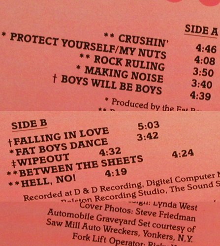Fat Boys: Crushin', Polydor (831 948-1), D, 1987 Typ: LP Best.-Nr.: Y9726 Preis: 6,00 Euro